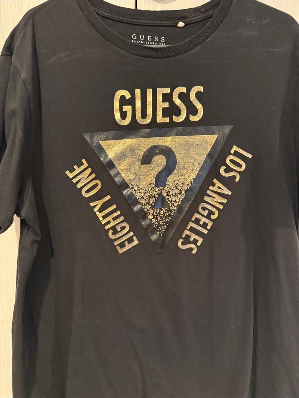 Guess Black Graphic Tee Set with Gold Logo bundle 4 - Picture 4 of 9